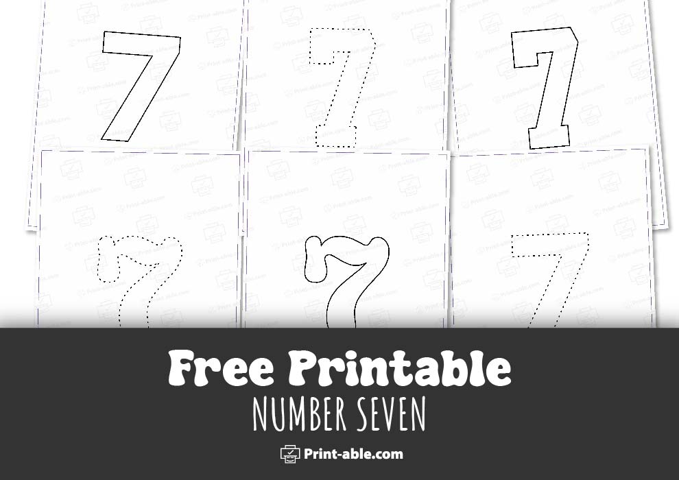 Number Seven Printable Worksheets