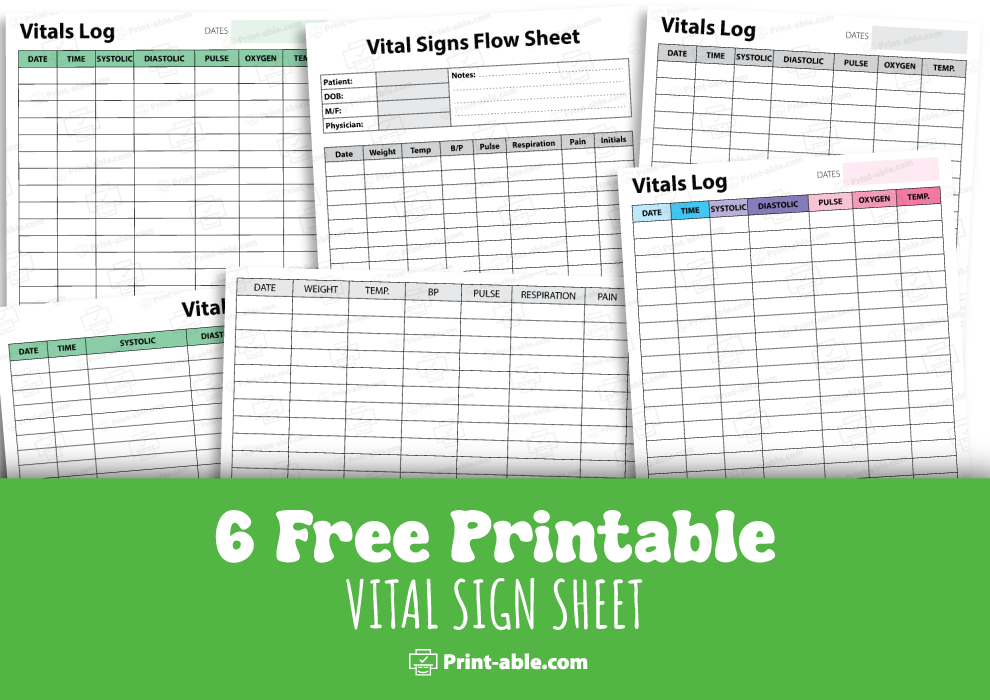 Vital Sign Printable Free Download