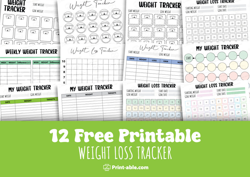 Weight Loss Tracker Printable Free Download