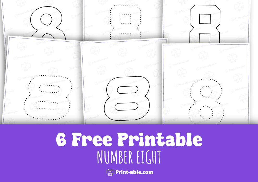 number eight printable free download