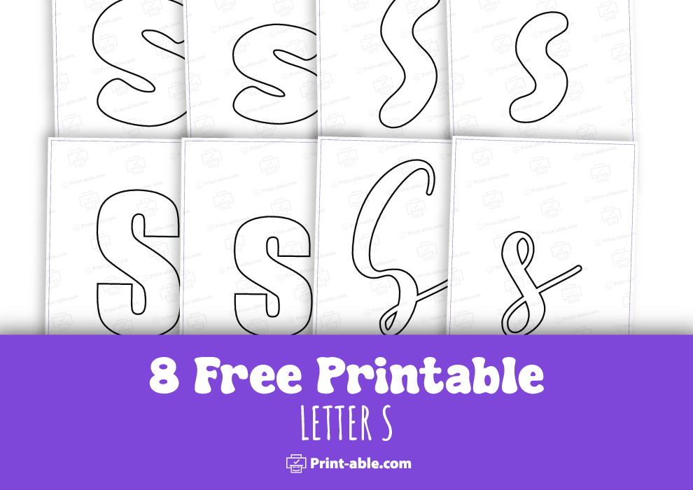 bubble letter s free download