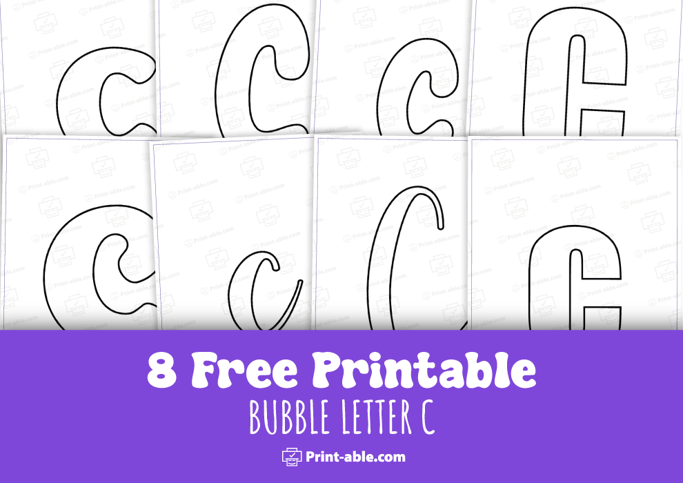 Bubble letter c printable free download