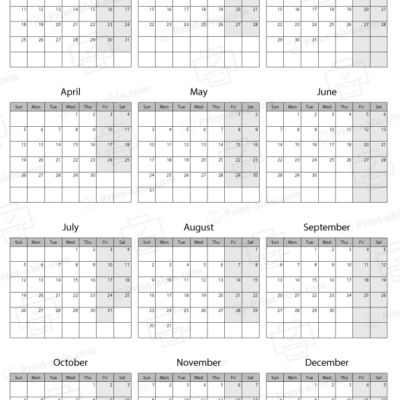 2026 Calendar Printable 1664