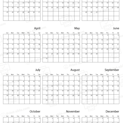 2026 Calendar Printable 1668