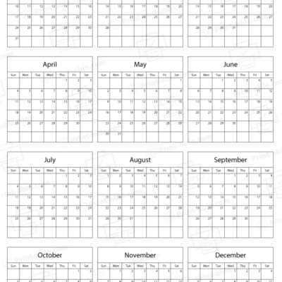 2027 Calendar Printable free download