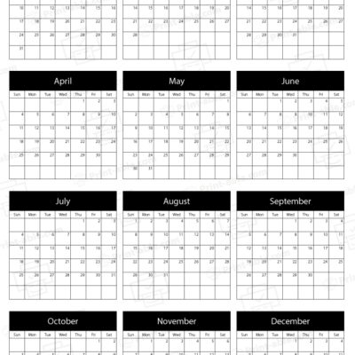 2027 Calendar Printable free download