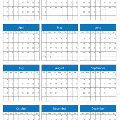 2027 Calendar Printable free download