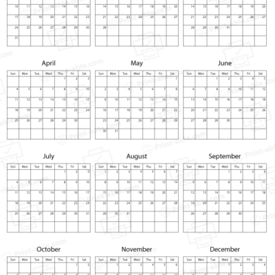 2027 Calendar Printable free download