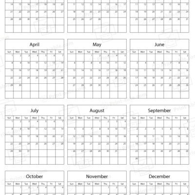 2029 calendar printable