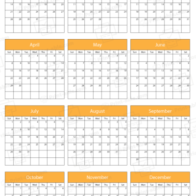 2029 calendar printable