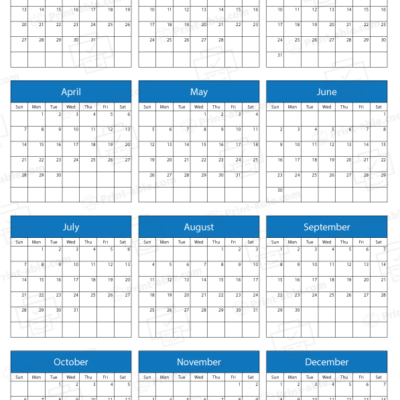 2030 printable calendar free download