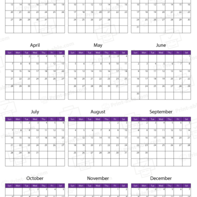 2030 printable calendar free download