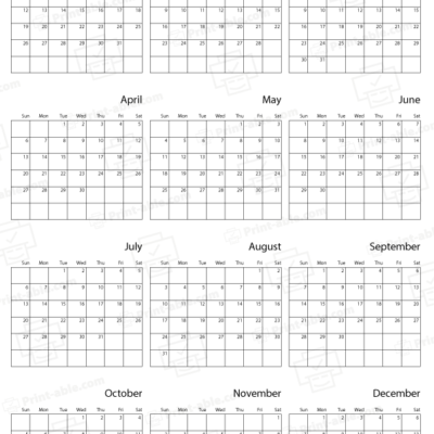 2031 calendar printable free download