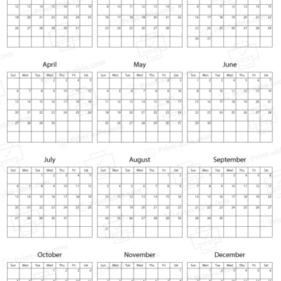 2031 calendar printable free download