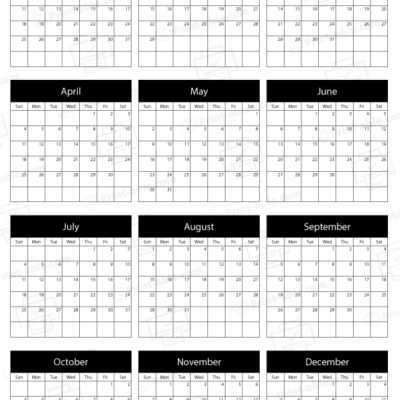 2032 calendar printable free download