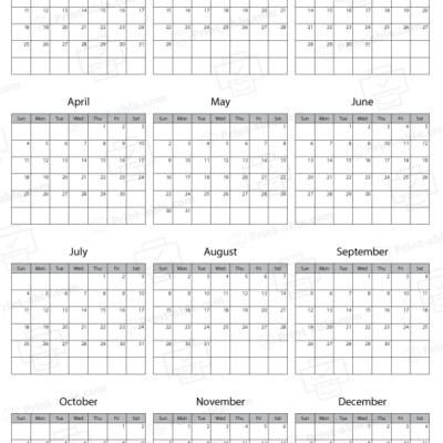 2032 calendar printable free download