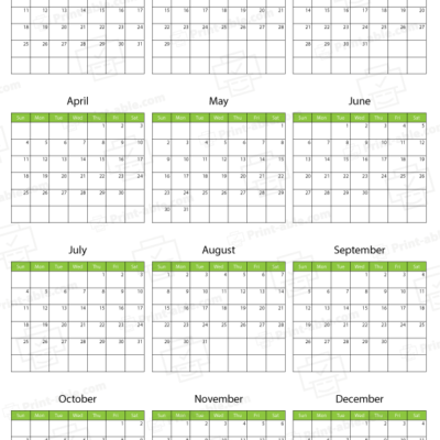 2032 calendar printable free download
