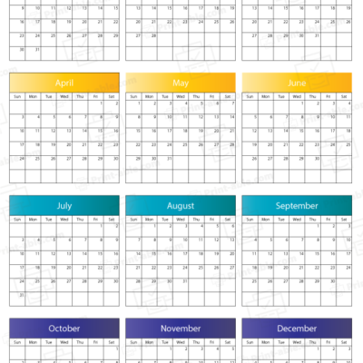 2033 Calendar printable free download
