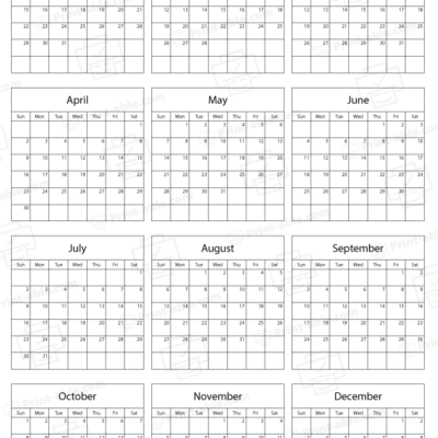 2034 calendar printable free download