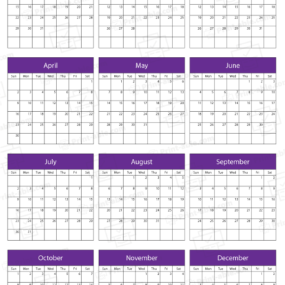 2034 calendar printable free download