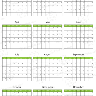 2034 calendar printable free download