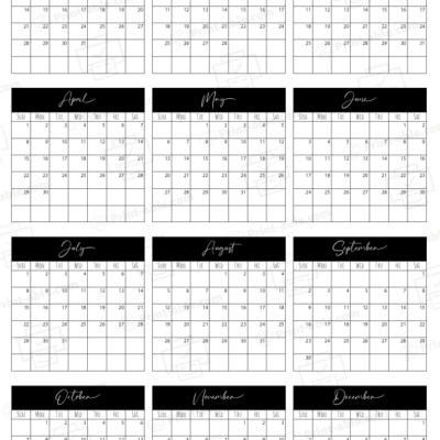 2035 Calendar printable free download