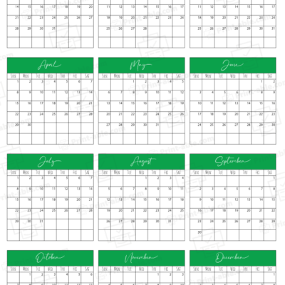 2035 Calendar printable free download