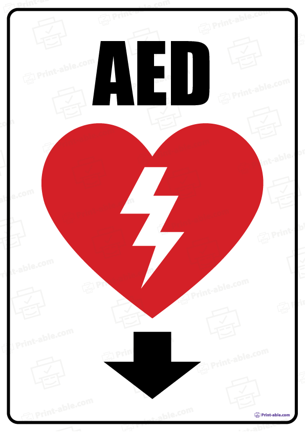 AED Sign Printable Free Download