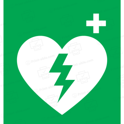 Aed sign printable free download