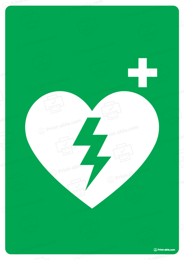AED Sign Printable Free Download