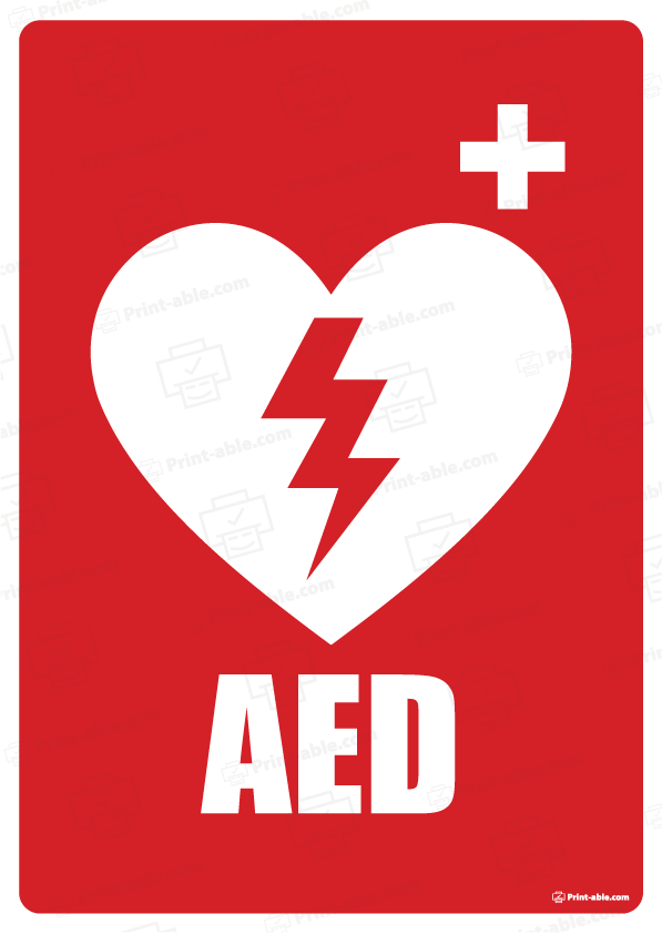 AED Sign Printable Free Download