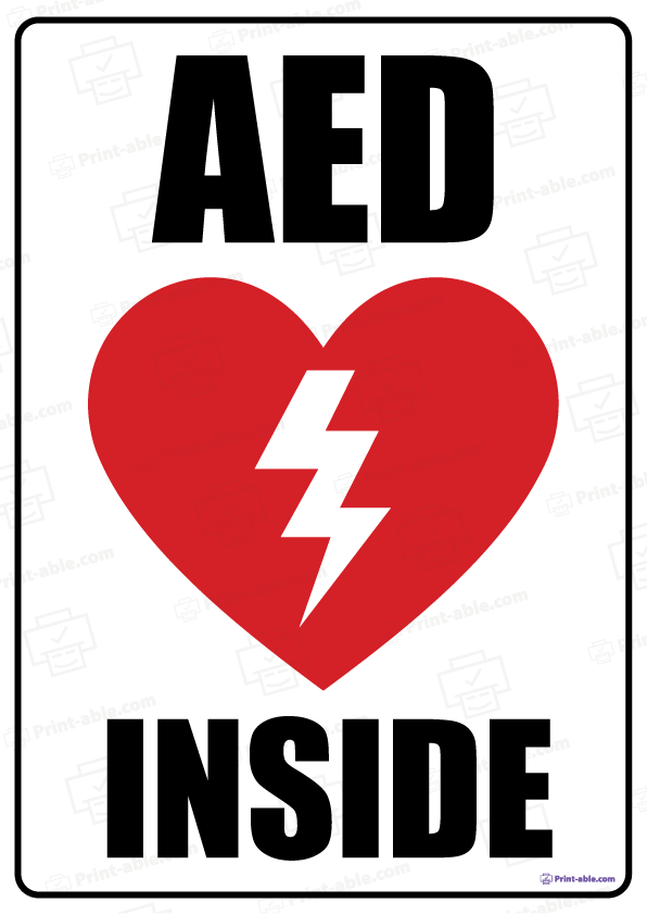 AED Sign Printable Free Download