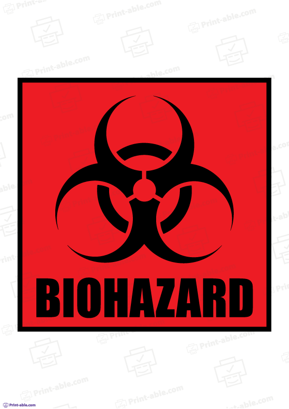 Biohazard label printable free download