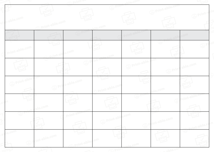 Free Printable Blank Calendar Template