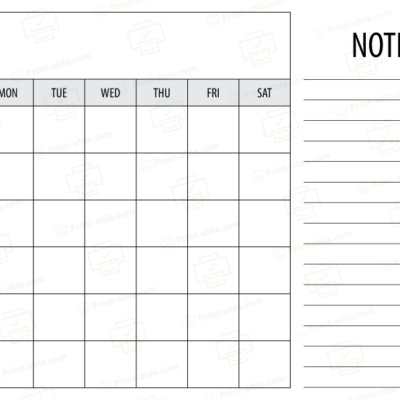 Blank calendar printable free download