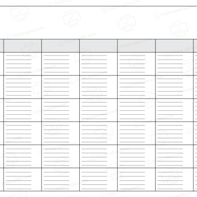 Blank calendar printable free download