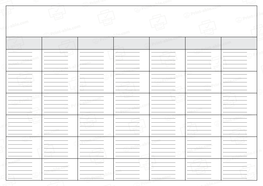 Free Printable Blank Calendar Template