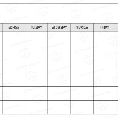 Blank calendar printable free download