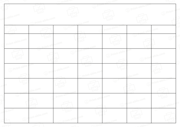 Blank calendar printable free download