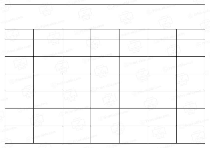 Free Printable Blank Calendar Template