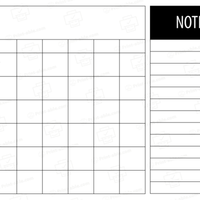 Blank calendar printable free download