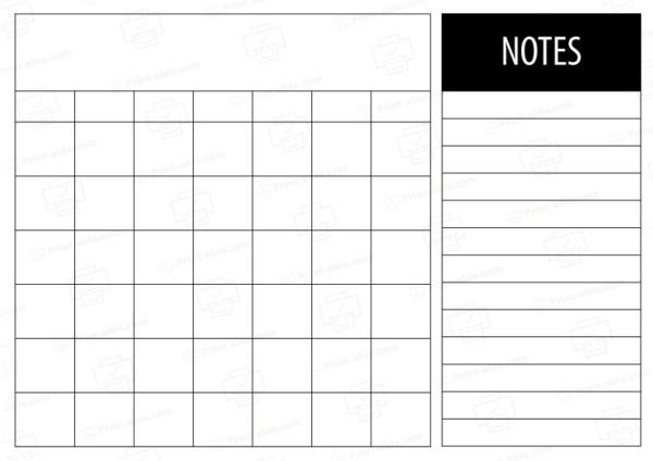 Blank calendar printable free download