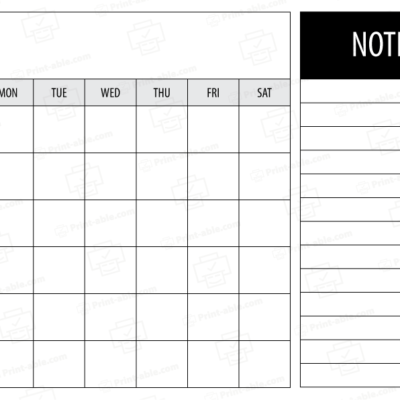 Blank calendar printable free download