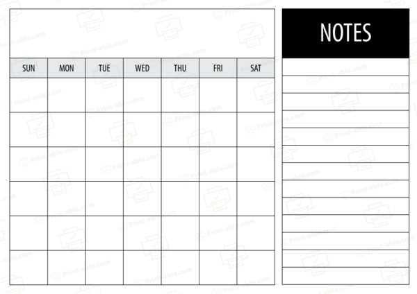 Blank calendar printable free download
