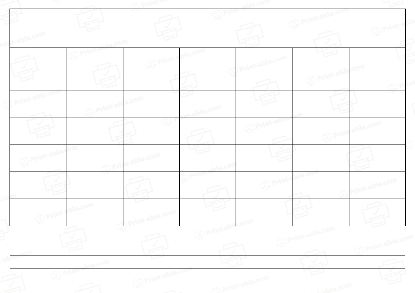 Free Printable Blank Calendar Template