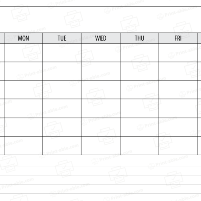 Blank calendar printable free download