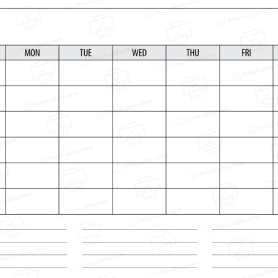 Blank calendar printable free download