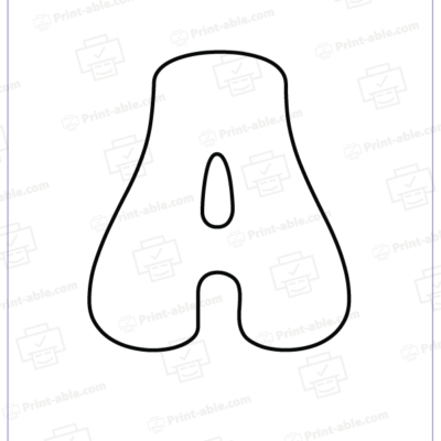 Bubble Letter A Printable 3613