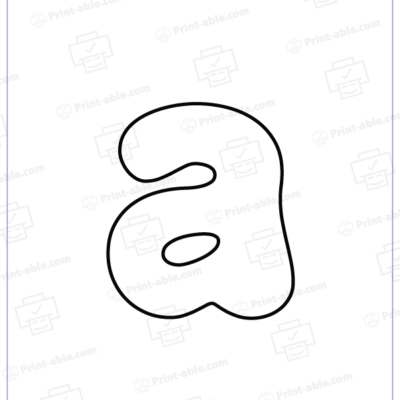 Bubble Letter A Printable Free Download