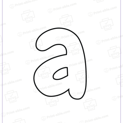 Bubble Letter A Printable Free Download